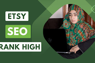 rank SEO of etsy listing title, tags, and description