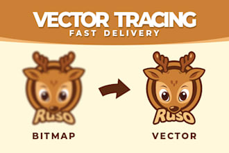 do vector tracing logo, image, raster to vector