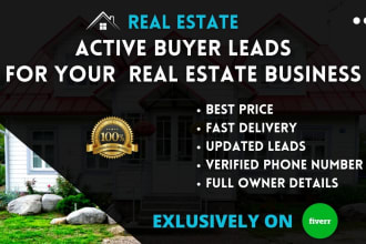 provide real estate active cash buyers leads list with skip tracing