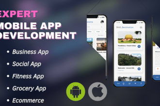 develop android and ios apps for church, health tracking, social, saas, logistic