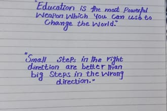 handwriting english and urdu in a best cursive way