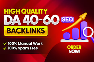 create high da 50 plus dofollow SEO backlinks