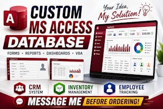 design custom ms access database applications and projects