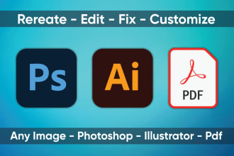 edit logo redraw create, fix psd, convert files photoshop to illustrator