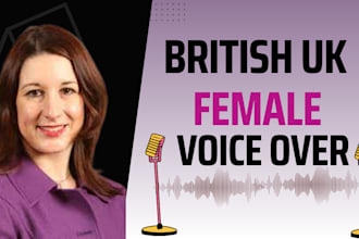 record your professional voice over in british female