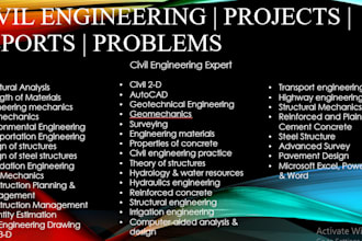 tutor you in civil engineering , hydraulic and irrigation engineering