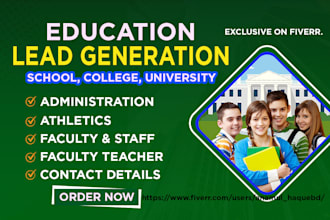 provide targeted school college university and any faculty lead generation