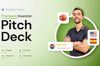 research, write and design a premium investor pitch deck