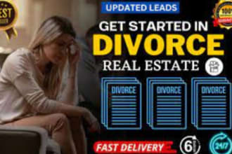 provide divorce property leads and also cold calling active cash buyer seller