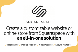 build responsive squarespace website design or online store