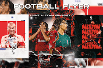 design any football, sports poster, matchday flyer