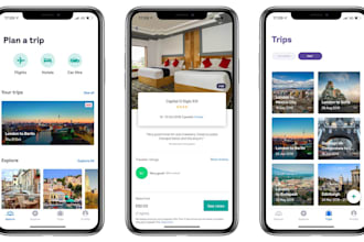 develop flight booking app, travel, hotel booking app, visa app, tourism app