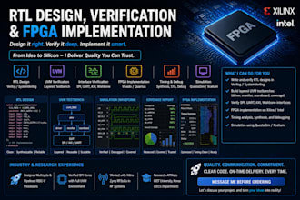 develop and verify rtl designs using verilog, systemverilog and uvm
