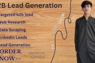 provide b2b lead genaration on your behalf