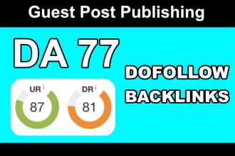 publish an article on a high da 77 website as a guest post
