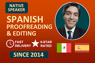 proofread and edit your spanish text