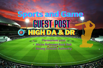 do sport and gaming guest post on sport blogs, gaming and sport backlinks