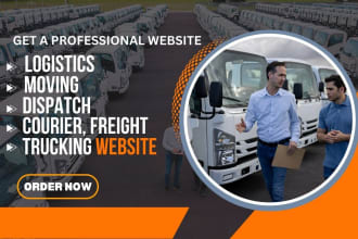 design logistics website courier trucking freight dispatch moving website