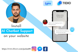 make ai chatbot for your website using tidio or lyro ai