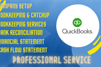do company setup, cleanup, and bookkeeping in quickbooks