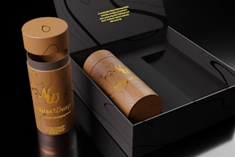 amazing mock up 3d illustration design packaging for you