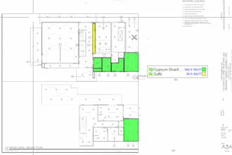do material take off of drywall, ceiling, act, paint