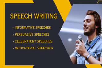 write an impressive , persuasive or motivational speech