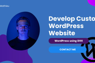 develop custom responsive website design in wordpress and divi