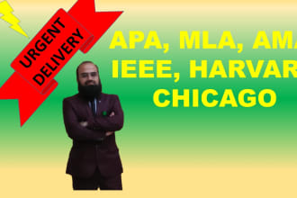 insert your citation and references in apa, mla, harvard, ieee and ama