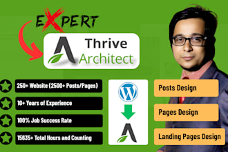 design wordpress blog posts and pages with thrive architect