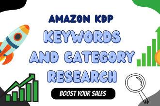 perform profitable amazon KDP niche, keyword,category research for your KDP book