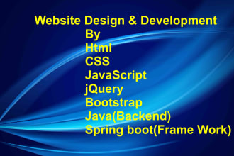 do website development, spring boot, jsp servlet , java project