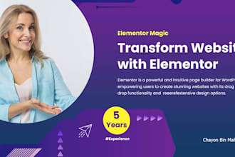 do professional elementor website design and customization