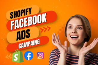 run and manage shopify facebook ads and instagram ads campaign, fb marketing