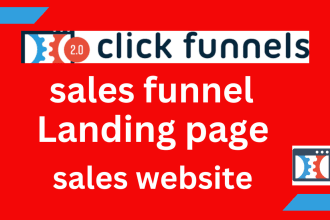 build clickfunnels sales funnels, landing page, click funnels 2 0