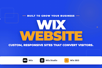 design professional wix website and custom wix website development for business