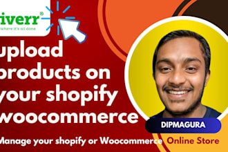 upload  products on  your shopify woocommerce online store