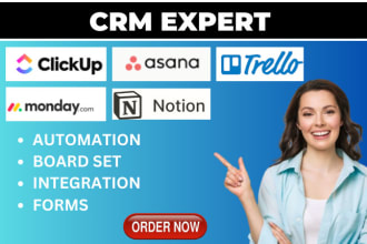 perfectly setup automation and workflow on asana, clickup, trello, monday crm