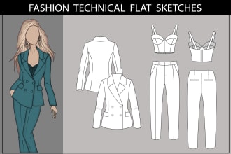 do fashion flat illustration and fashion flat sketches