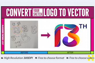convert your sketch logo to vector
