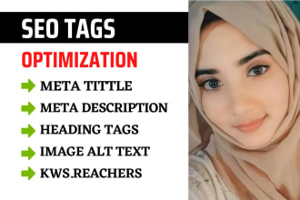 write  SEO meta titles, meta descriptions, headings, and alt tags