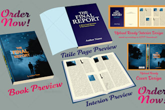 create premium KDP book covers and interiors for amazon publishing