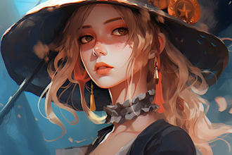draw custom anime characters for you