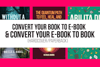 convert book to ebook and ebook to book for KDP print format