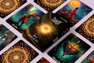 design beautiful oracle or tarot cards for you
