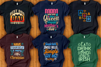 do trendy or custom typography and bulk t shirt design