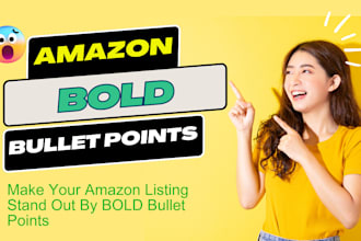 make amazon listing bold, amazon bold bullet points product listing within 5hrs