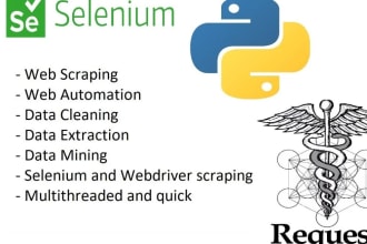 develop complex scraper with django or flask and mysql, postgresql, mongodb