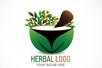 successfully design a contemporary herbal logo or icon for you