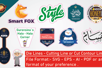 add cutlines and die cut for your stickers design